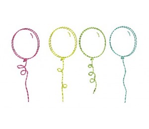 Stickdatei - Luftballon Parade Doodle